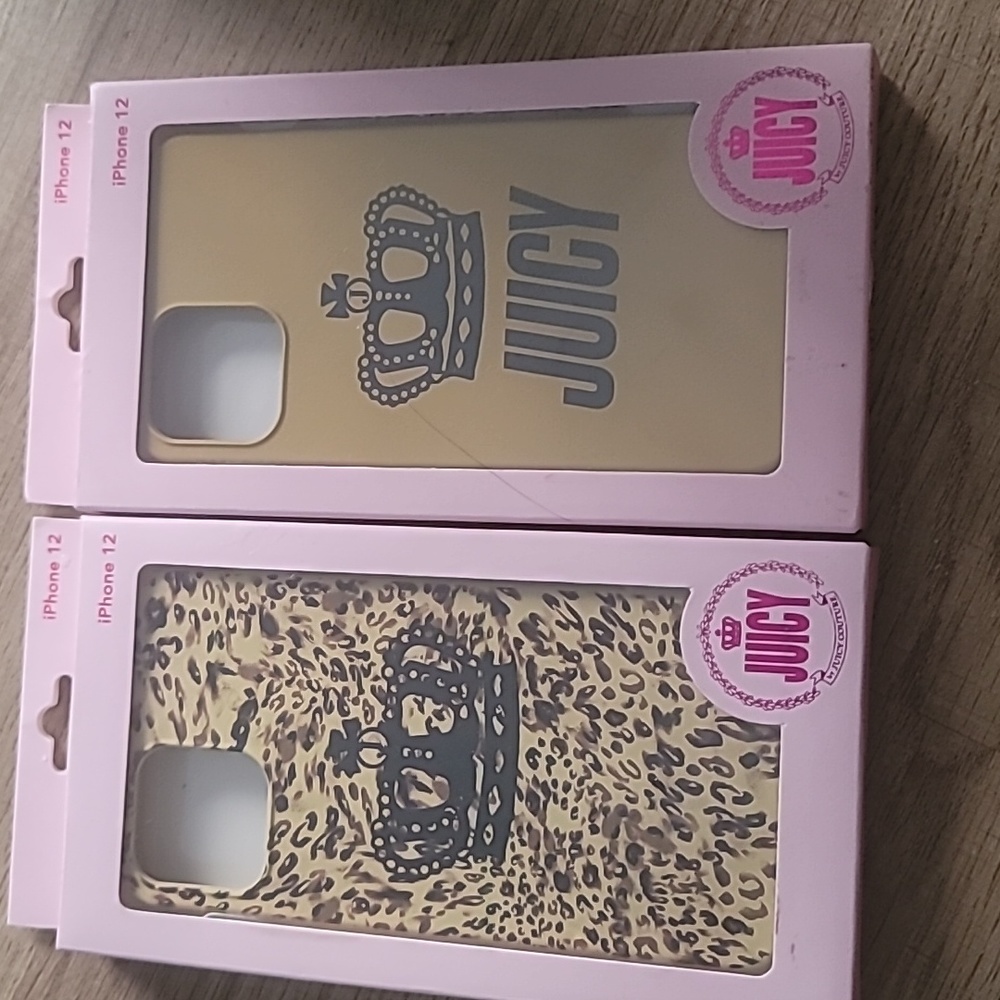NIB Juicy Couture iPhone 12 Silicone Phones Cases Both cases for $15